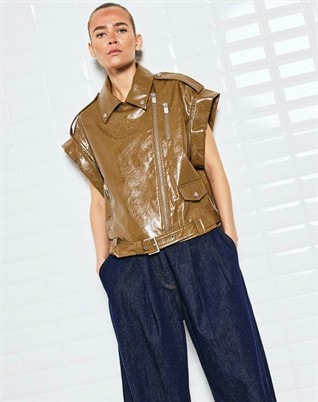 Gilian WBL Vegan Waistcoat Vest - Brown Stone